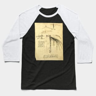 Wing of a Flying Machine by Leonardo da Vinci Baseball T-Shirt